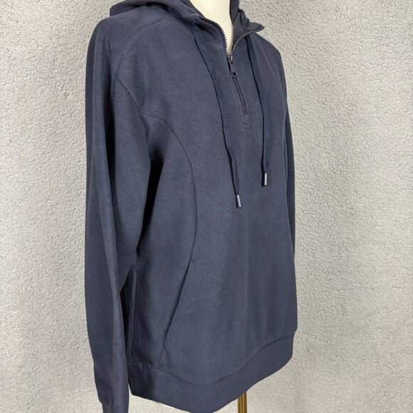 Urban Outdoor Women's Pullover Hoodie Pockets 1/4 Zip Draw String Blue Large NWT - Picture 3 of 8